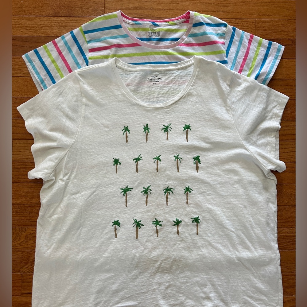 J Crew Shirts Women’s Size 3X Multicolor collector tee graphic